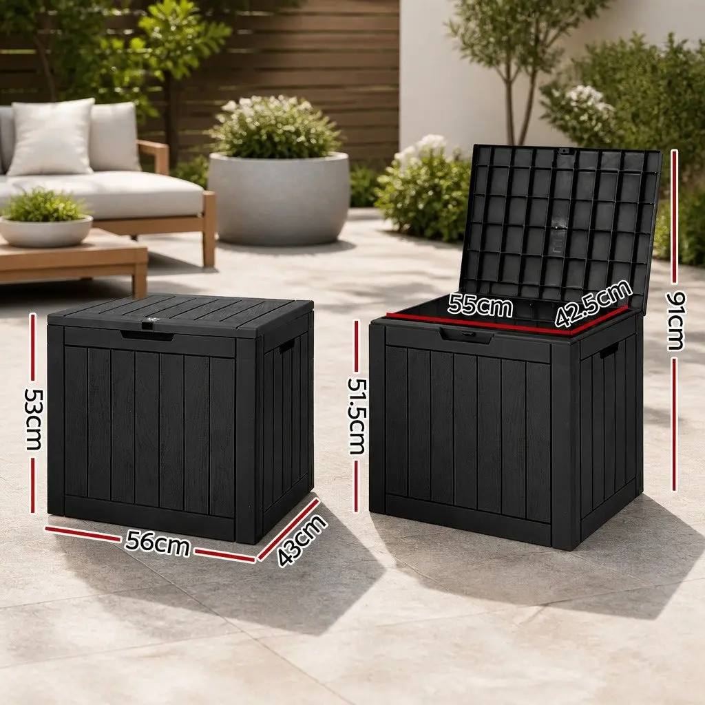 118L Lockable Outdoor Storage Box with Bench