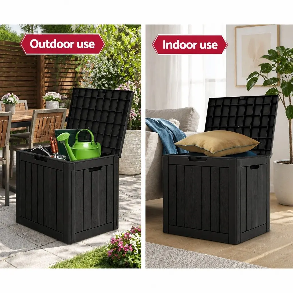 118L Lockable Outdoor Storage Box with Bench