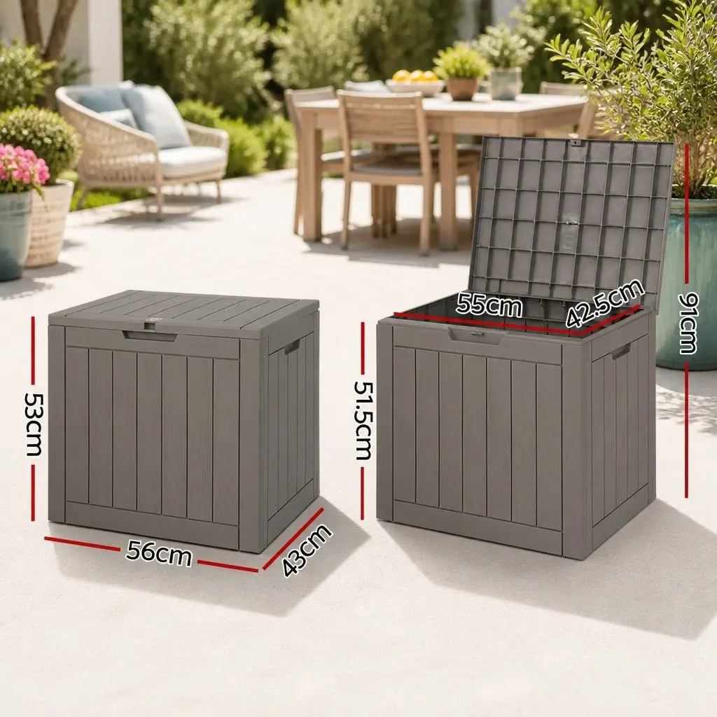 Outdoor Storage Box 118L with Lockable Lid