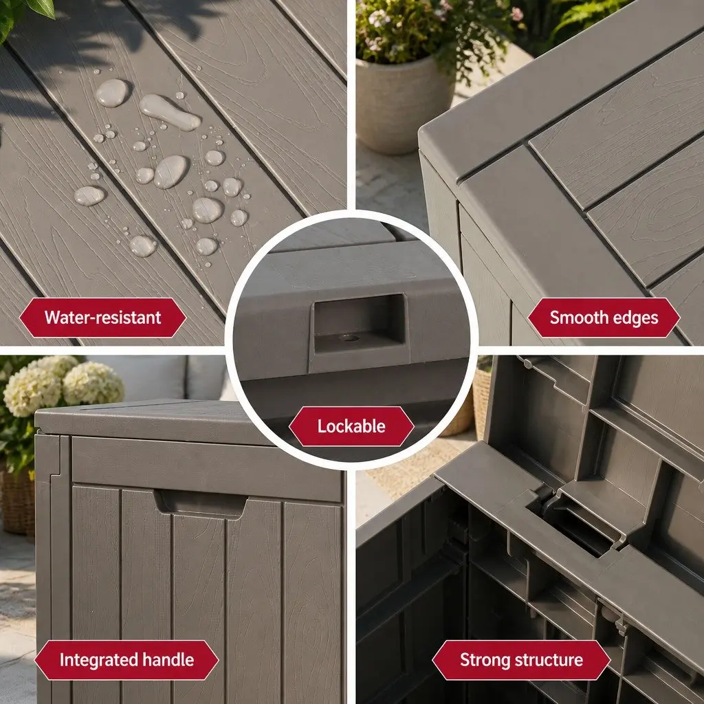 Outdoor Storage Box 118L with Lockable Lid