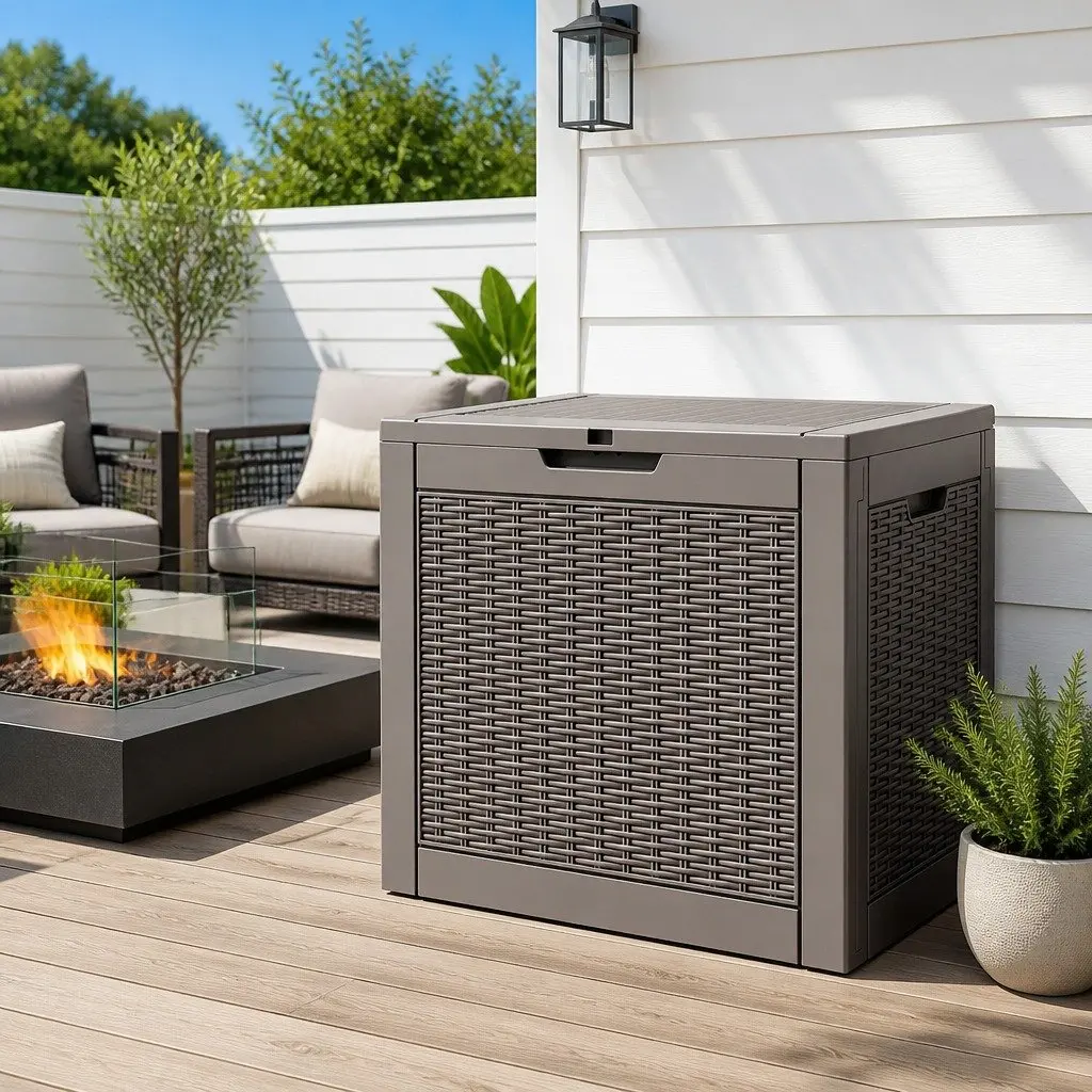 118L Outdoor Storage Box with Lockable Lid