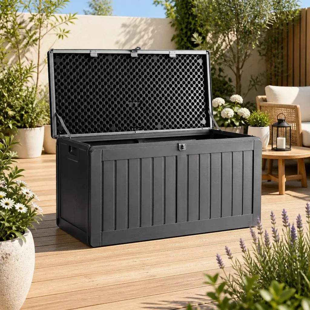 Outdoor Storage Box Polypropylene 190L Grey