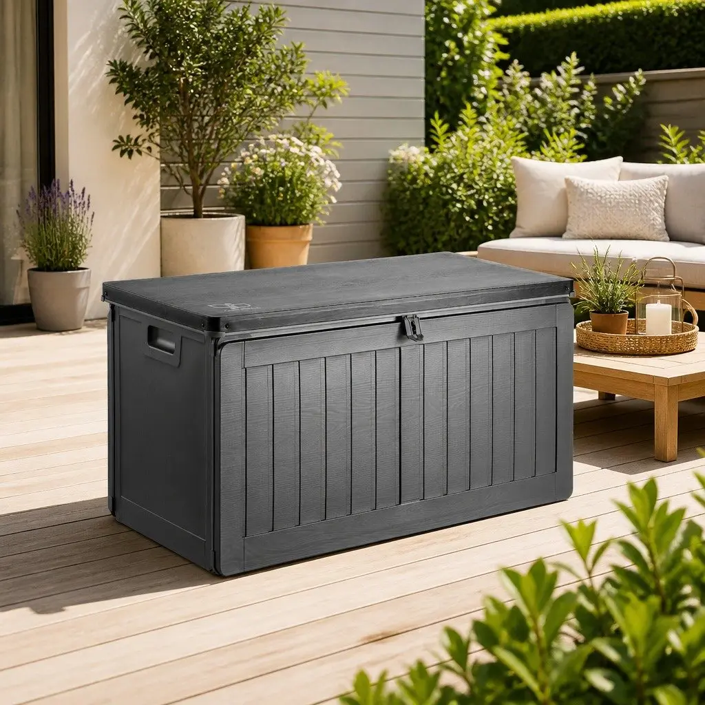 Outdoor Storage Box Polypropylene 190L Grey