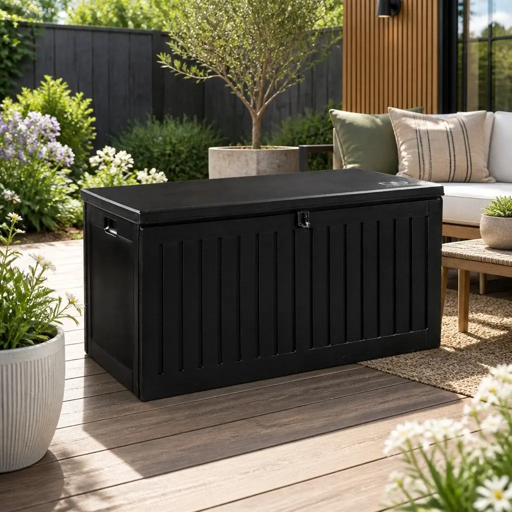 Lockable Garden Bench Container with 270L Capacity