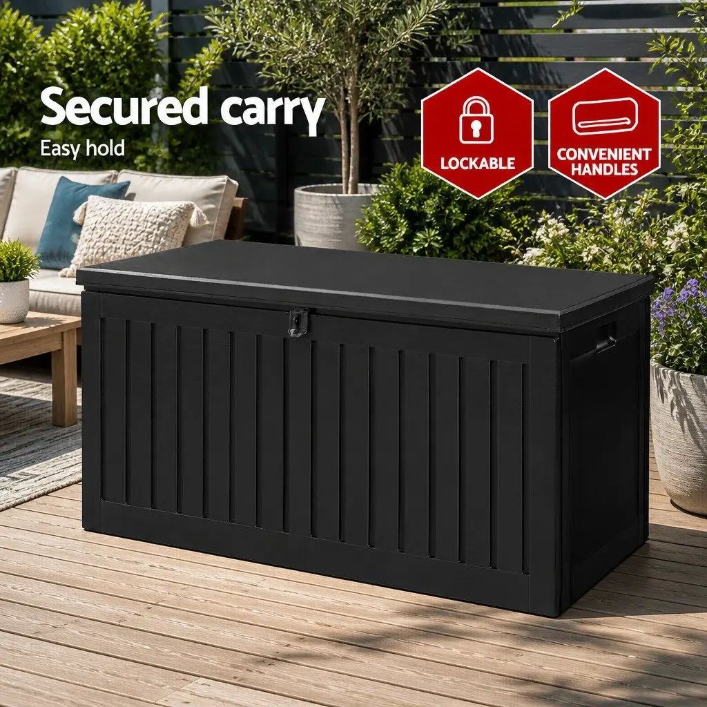 Lockable Garden Bench Container with 270L Capacity