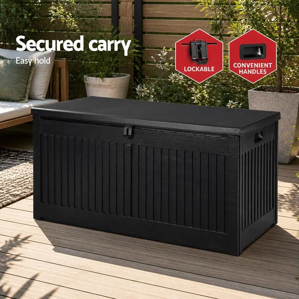 Lockable Garden Bench Container with 270L Capacity