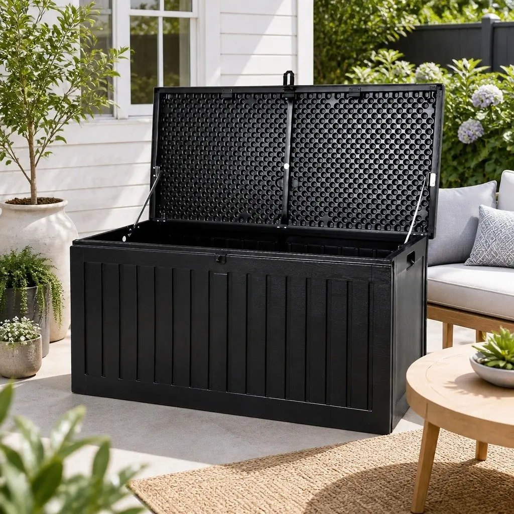 Lockable Garden Bench Container with 270L Capacity
