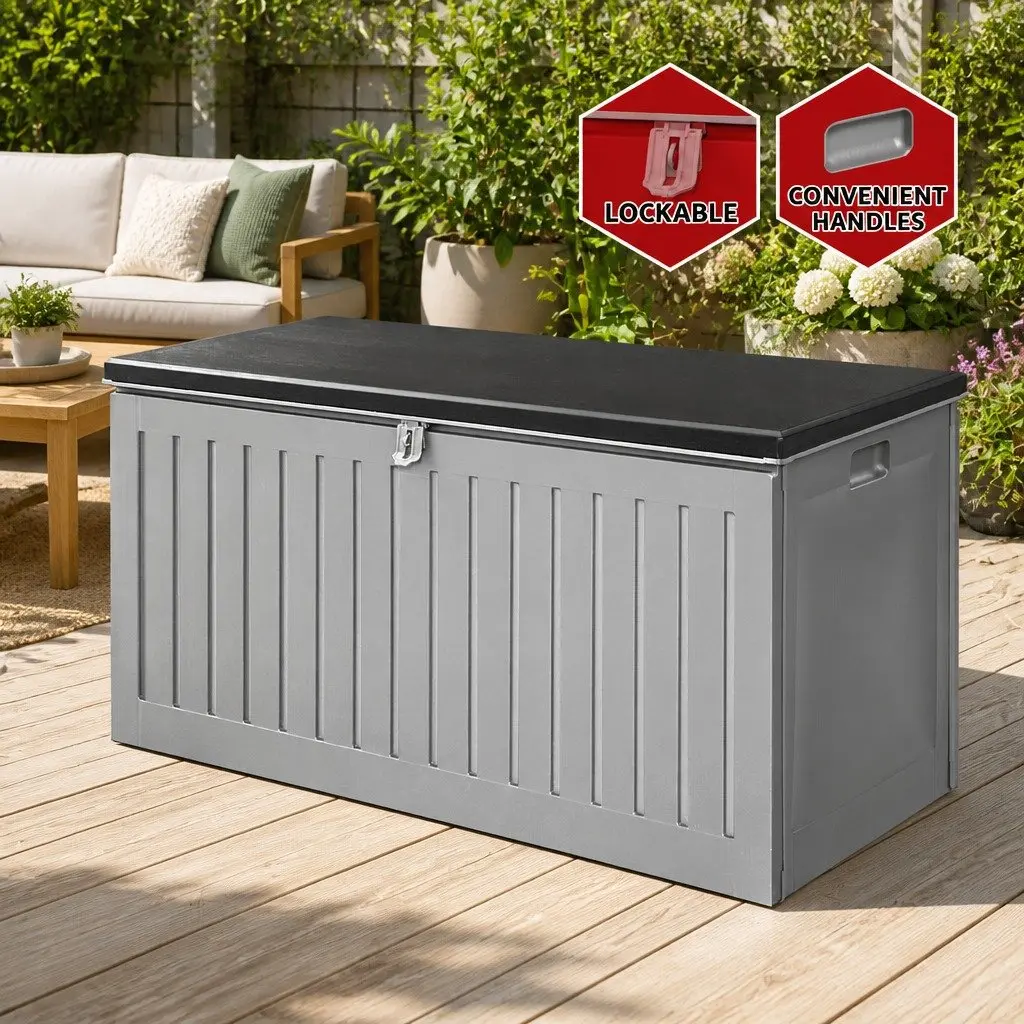 270L Outdoor Storage Box with Bench Seating