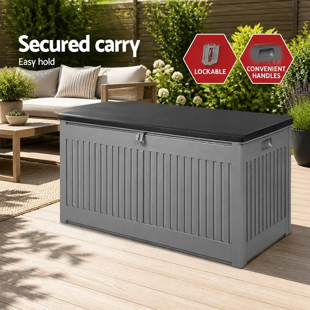 270L Outdoor Storage Box with Bench Seating