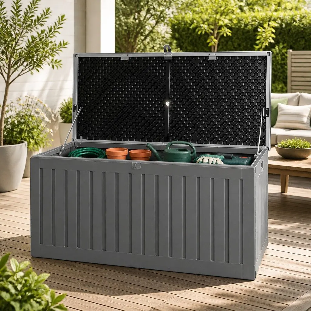 270L Outdoor Storage Box with Bench Seating