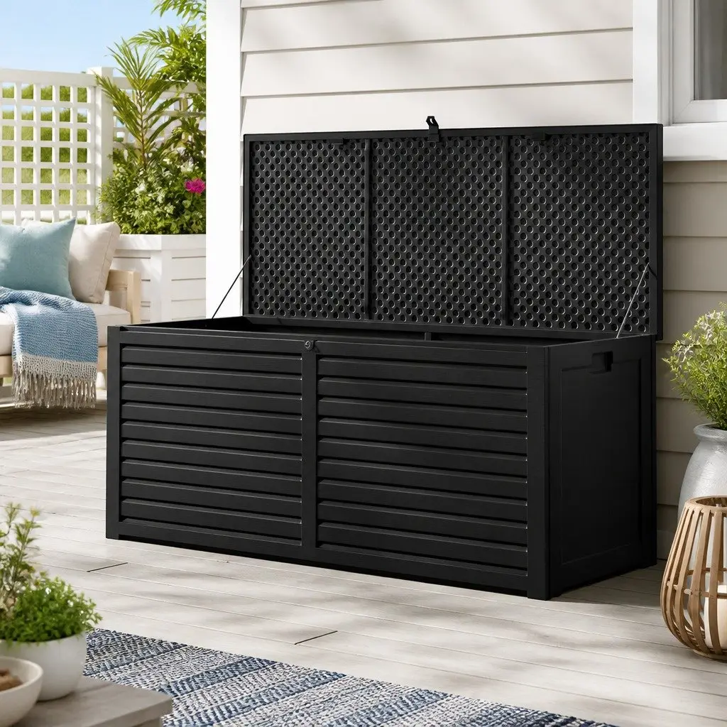 Outdoor Storage Box Polypropylene 490L Black