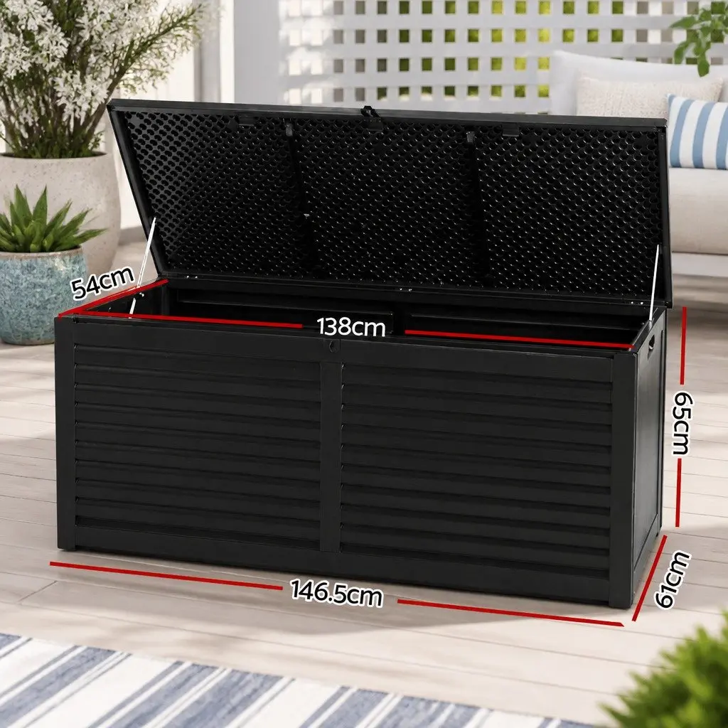 Outdoor Storage Box Polypropylene 490L Black