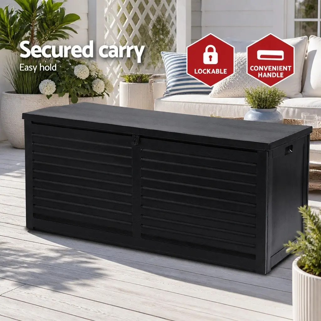 Outdoor Storage Box Polypropylene 490L Black