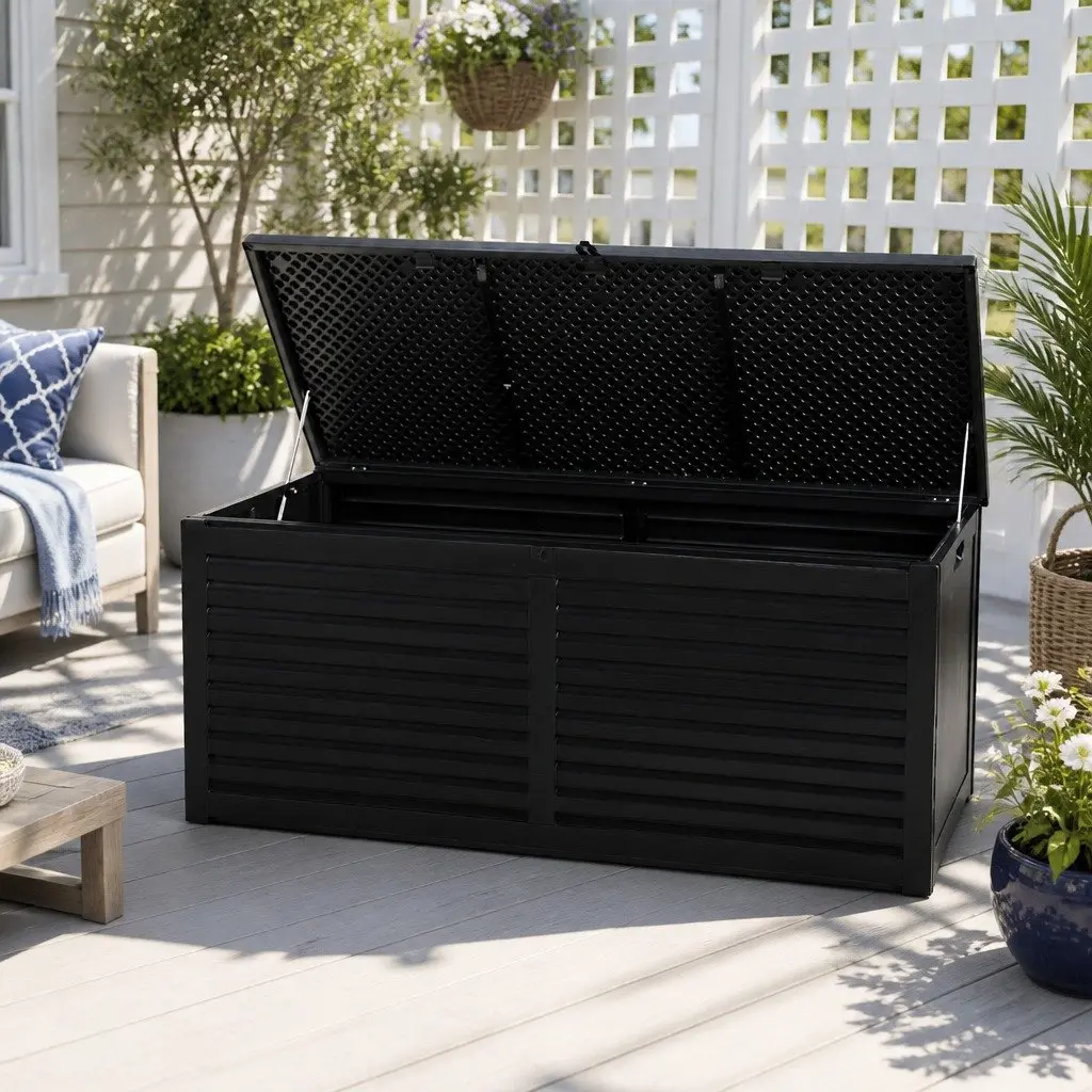 Outdoor Storage Box Polypropylene 490L Black