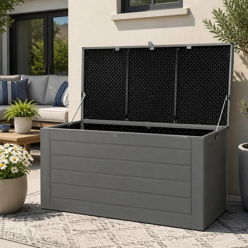 680L Lockable Outdoor Storage Box with Bench Seating