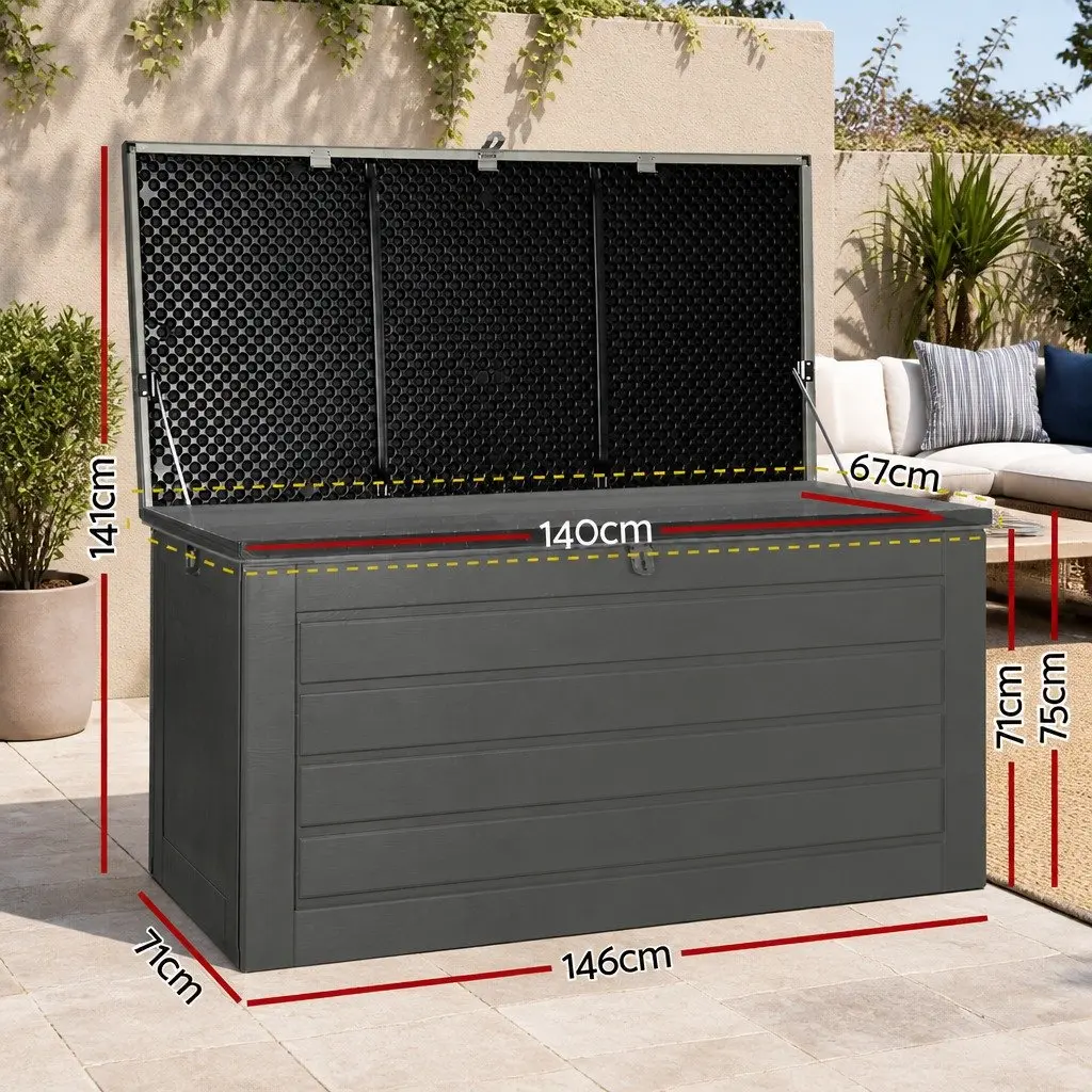 680L Lockable Outdoor Storage Box with Bench Seating
