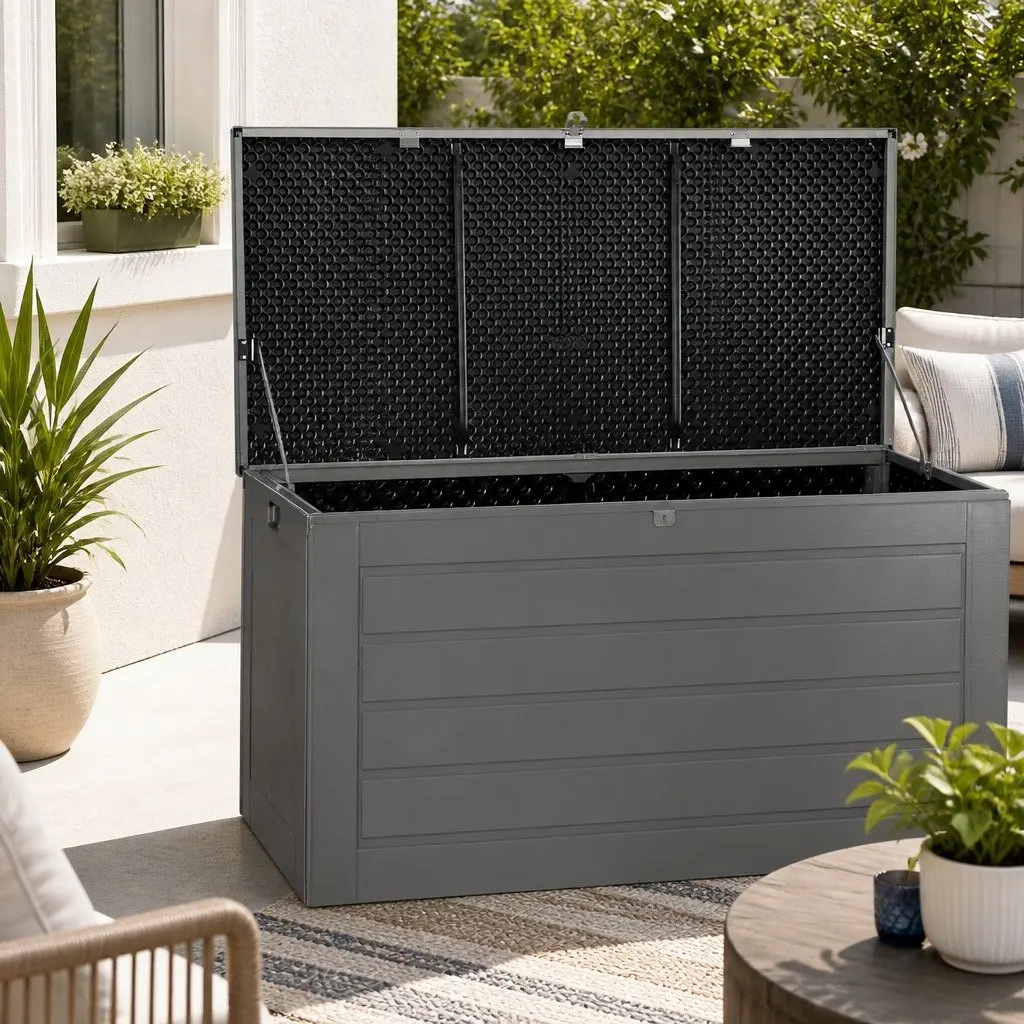 680L Lockable Outdoor Storage Box with Bench Seating