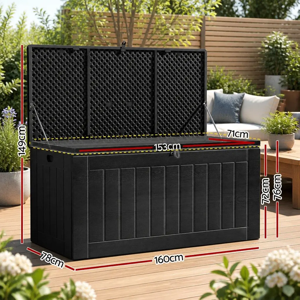 Outdoor Storage Box PP 830L Black