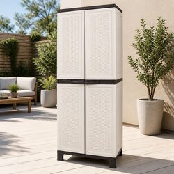 173cm Tall Lockable Outdoor Storage Cabinet with Shelves