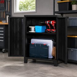 Durable Outdoor Storage Cabinet with Lockable Doors