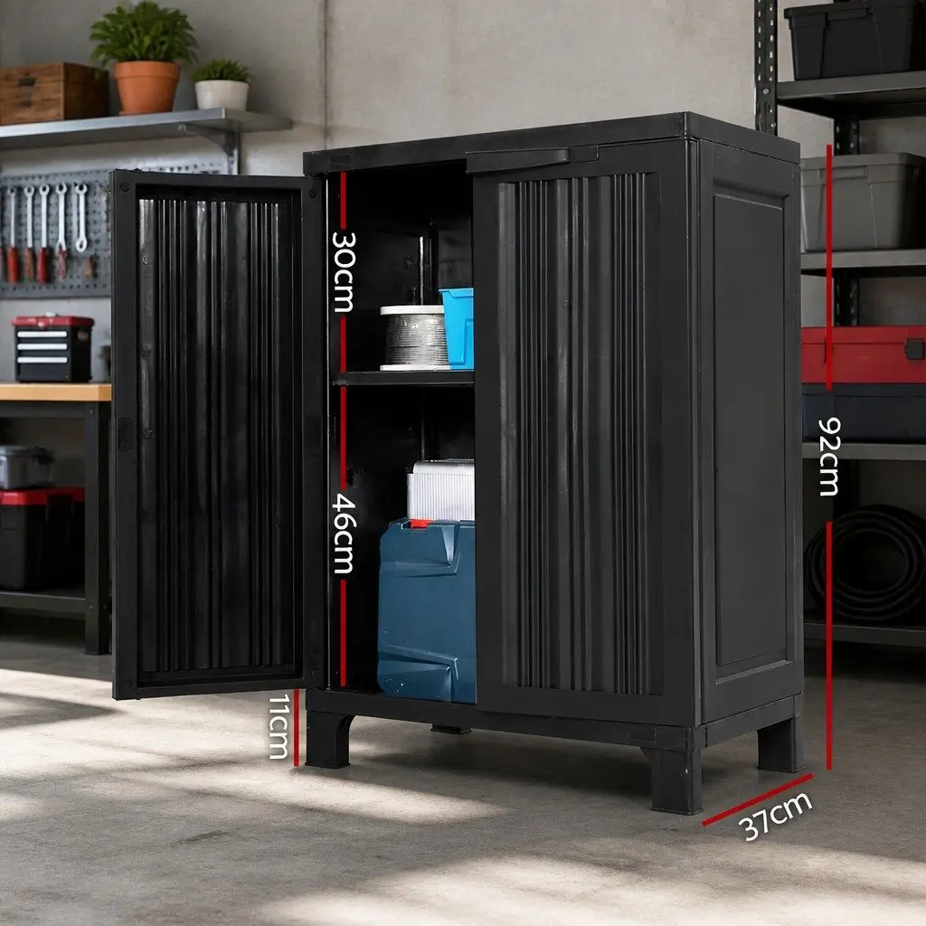 Outdoor Storage Cabinet with Lockable Doors