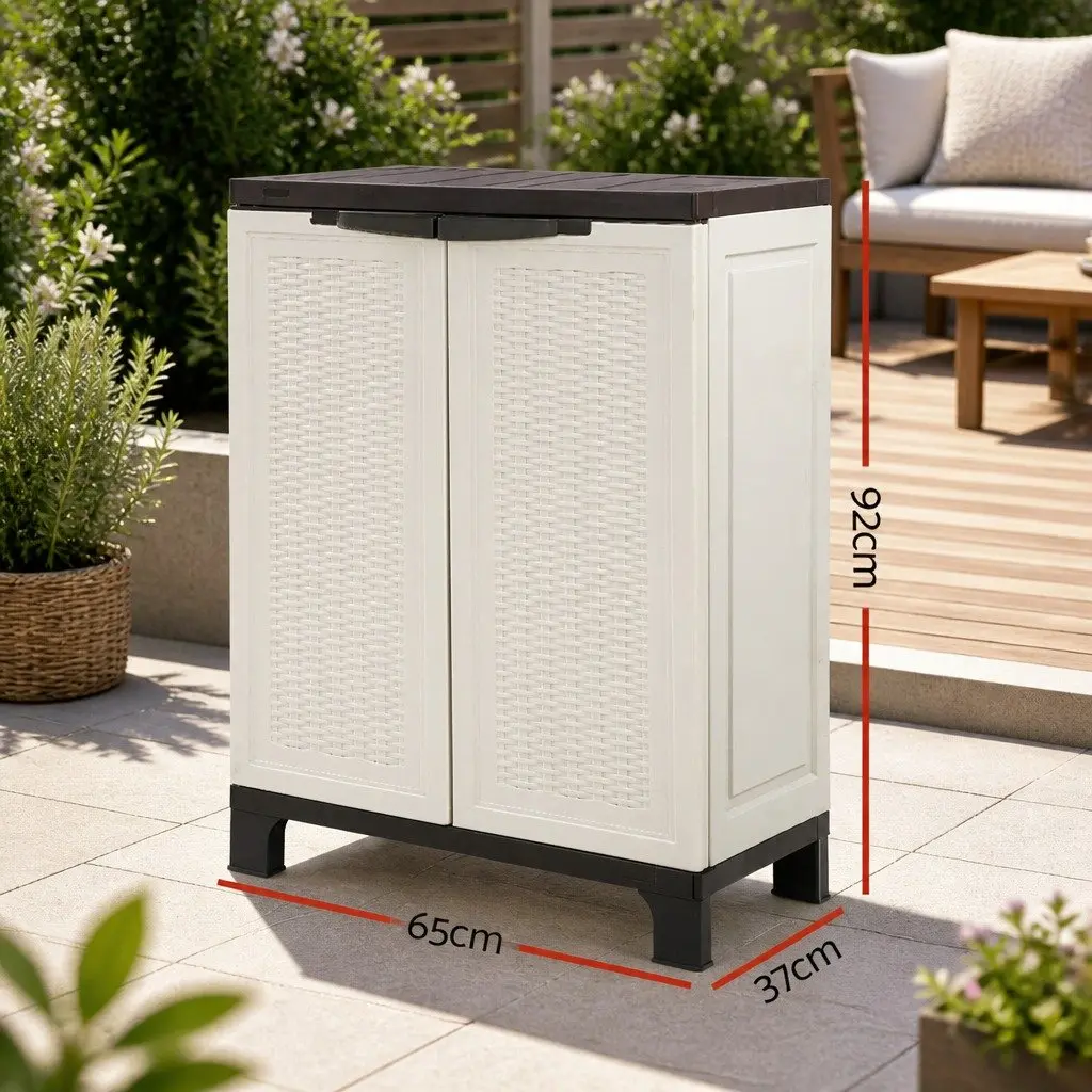Outdoor Storage Cabinet with Lockable Doors