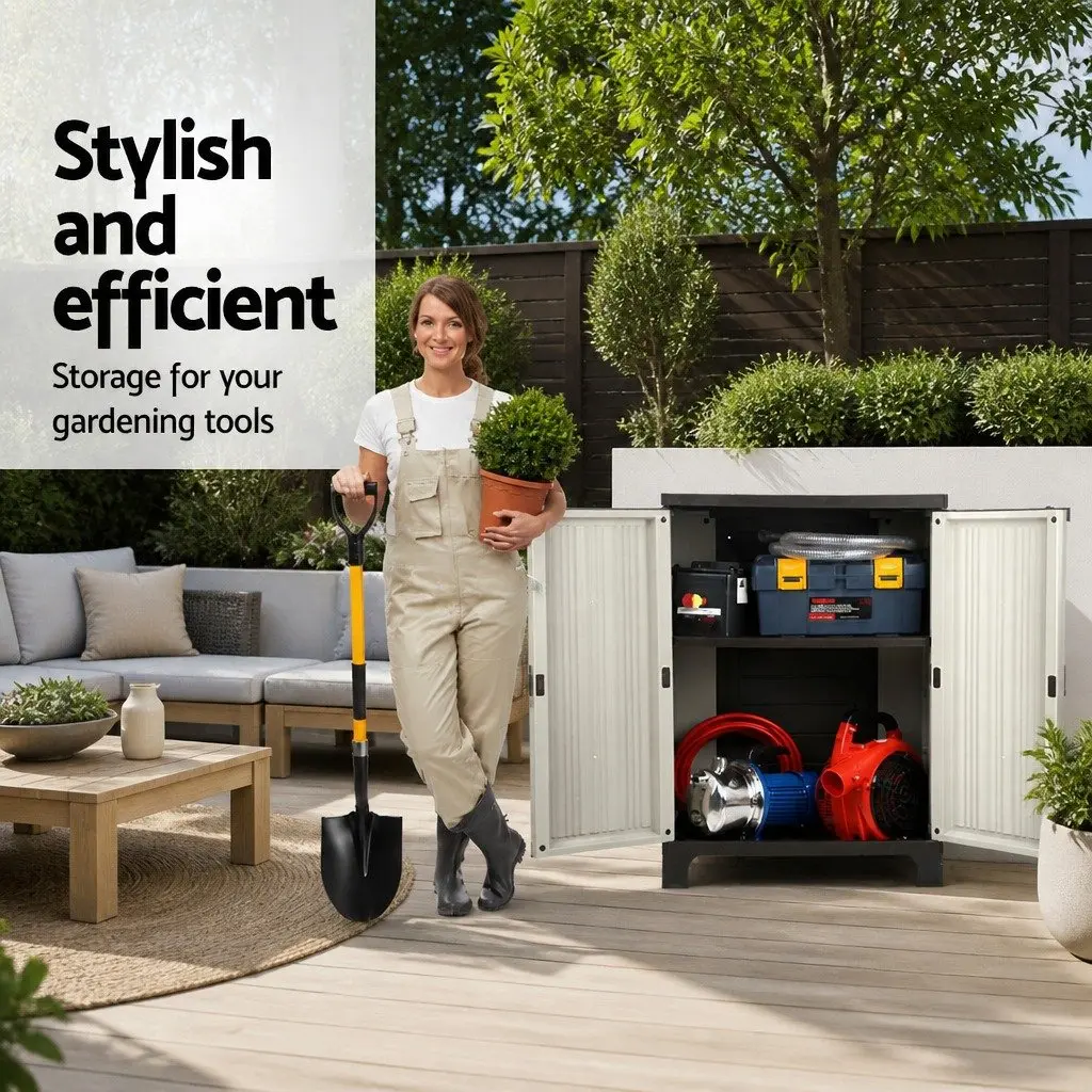 Outdoor Storage Cabinet with Lockable Doors