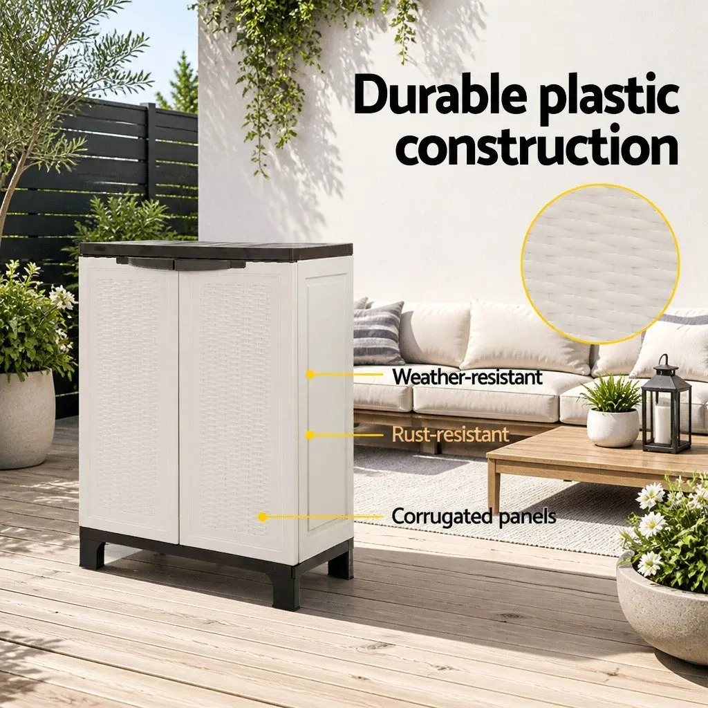 Outdoor Storage Cabinet with Lockable Doors