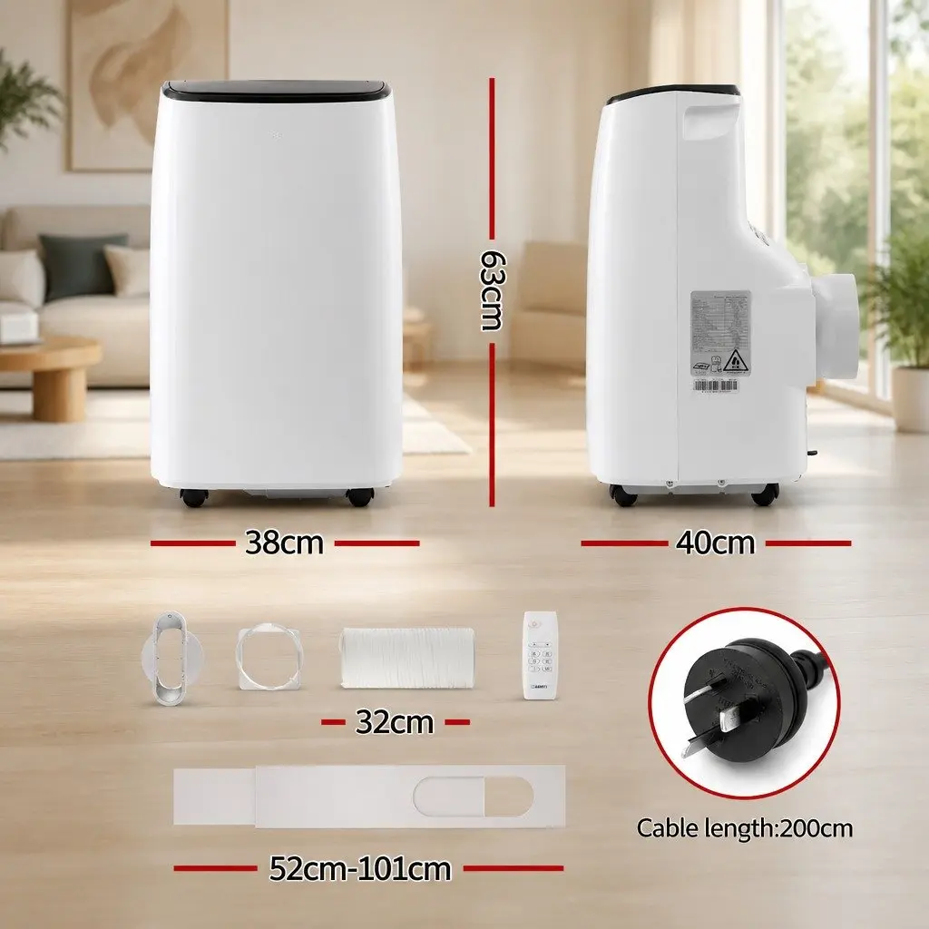 Portable Air Conditioner 7000BTU White 3-in-1 WiFi Smart Remote Control Cool Fan Dry Mode