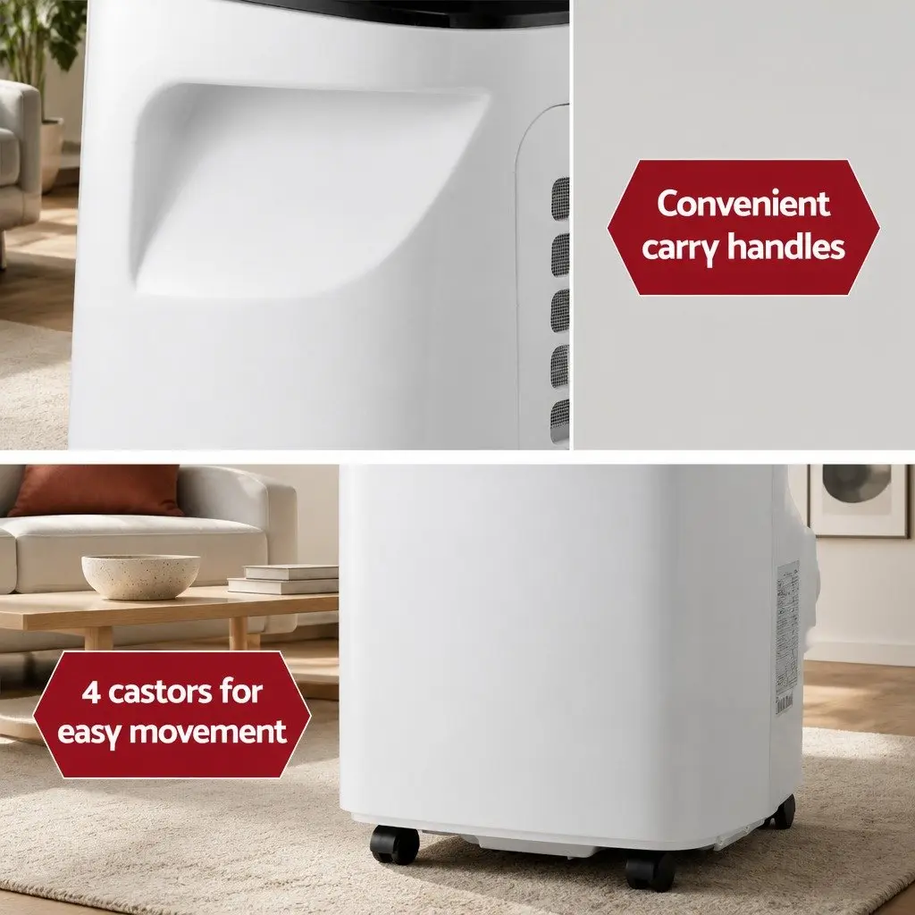 Portable Air Conditioner 7000BTU White 3-in-1 WiFi Smart Remote Control Cool Fan Dry Mode