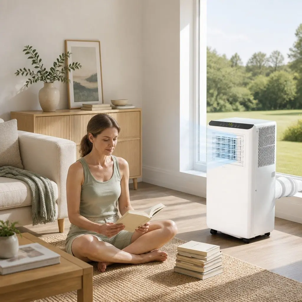 Portable Air Conditioner 7000BTU Dehumidifier Fan 3-in-1 Unit White