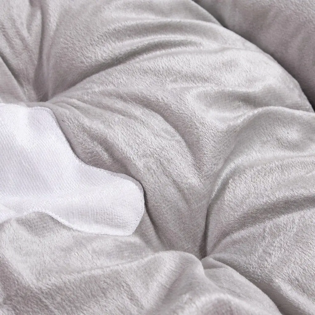 Pet Bed Oxford Cloth Large Grey Black or Grey Navy Mattress