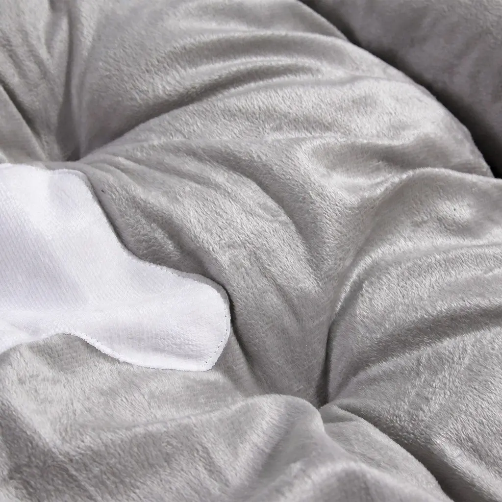 Medium Pet Bed Mattress in Navy and Grey