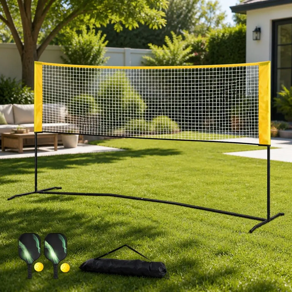 Adjustable 10ft Portable Pickleball and Badminton Net