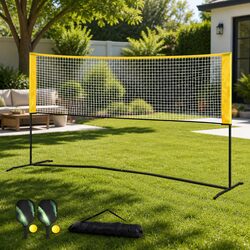 Adjustable 10ft Portable Pickleball and Badminton Net
