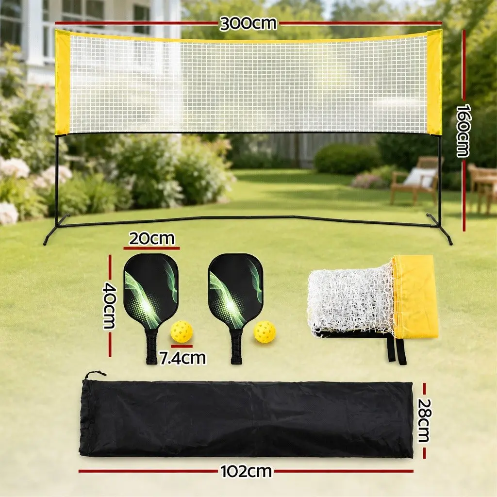 Adjustable 10ft Portable Pickleball and Badminton Net