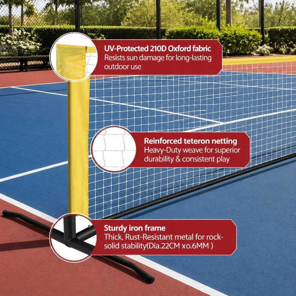 Adjustable 10ft Portable Pickleball and Badminton Net