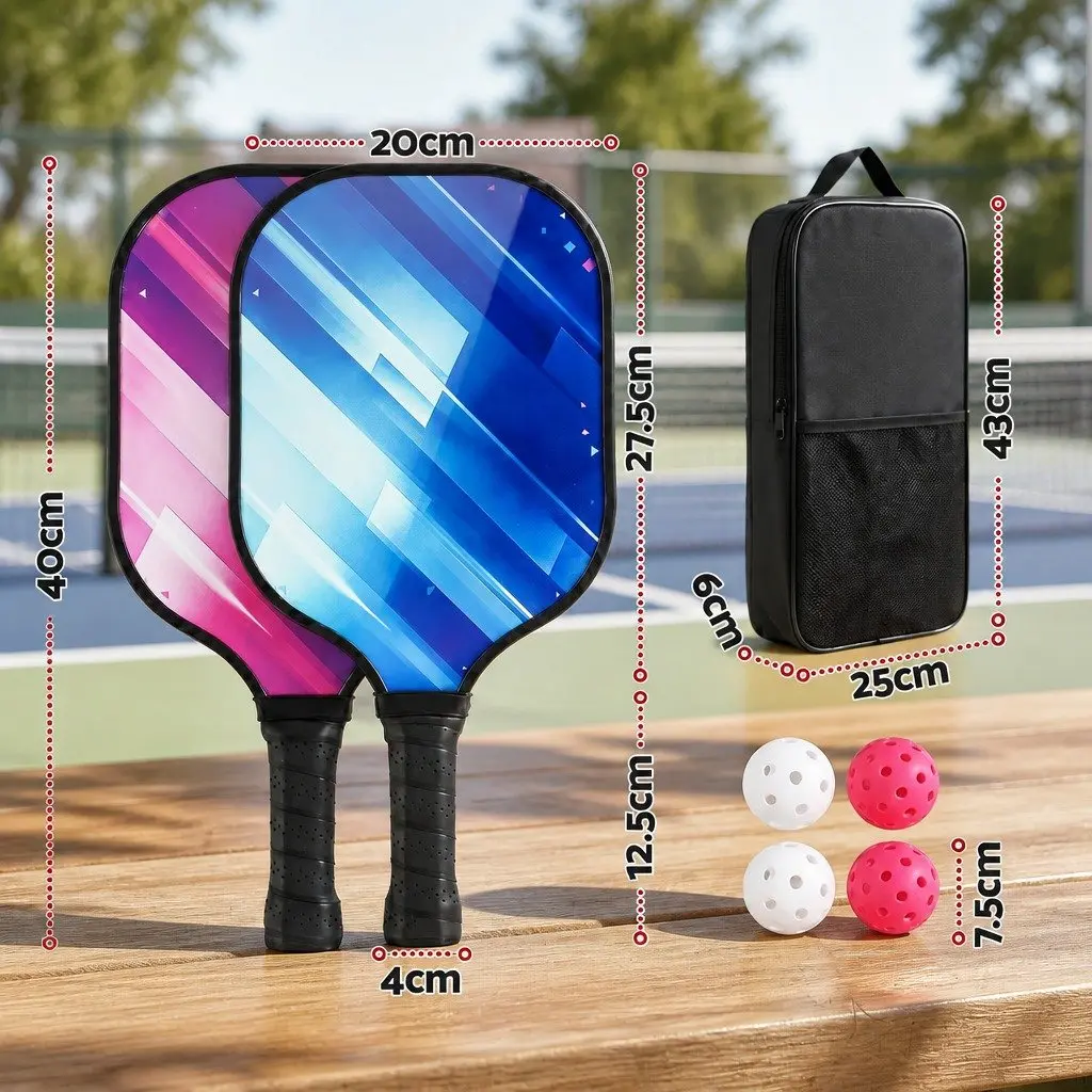 Honeycomb Core Pickleball Paddle Set with Storage Bag