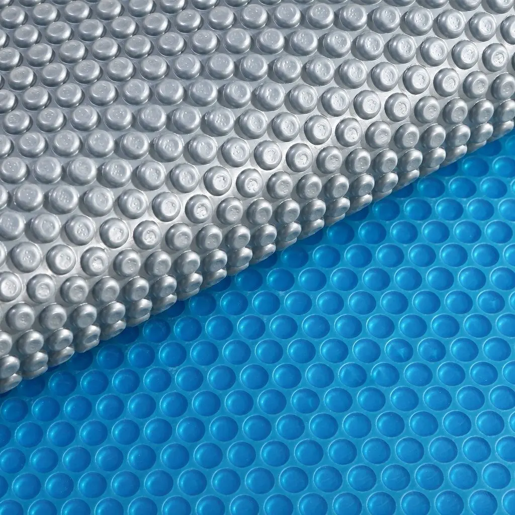 Solar Swimming Pool Cover LDPE 10m x 4.7m 400 Micron Blue Silver