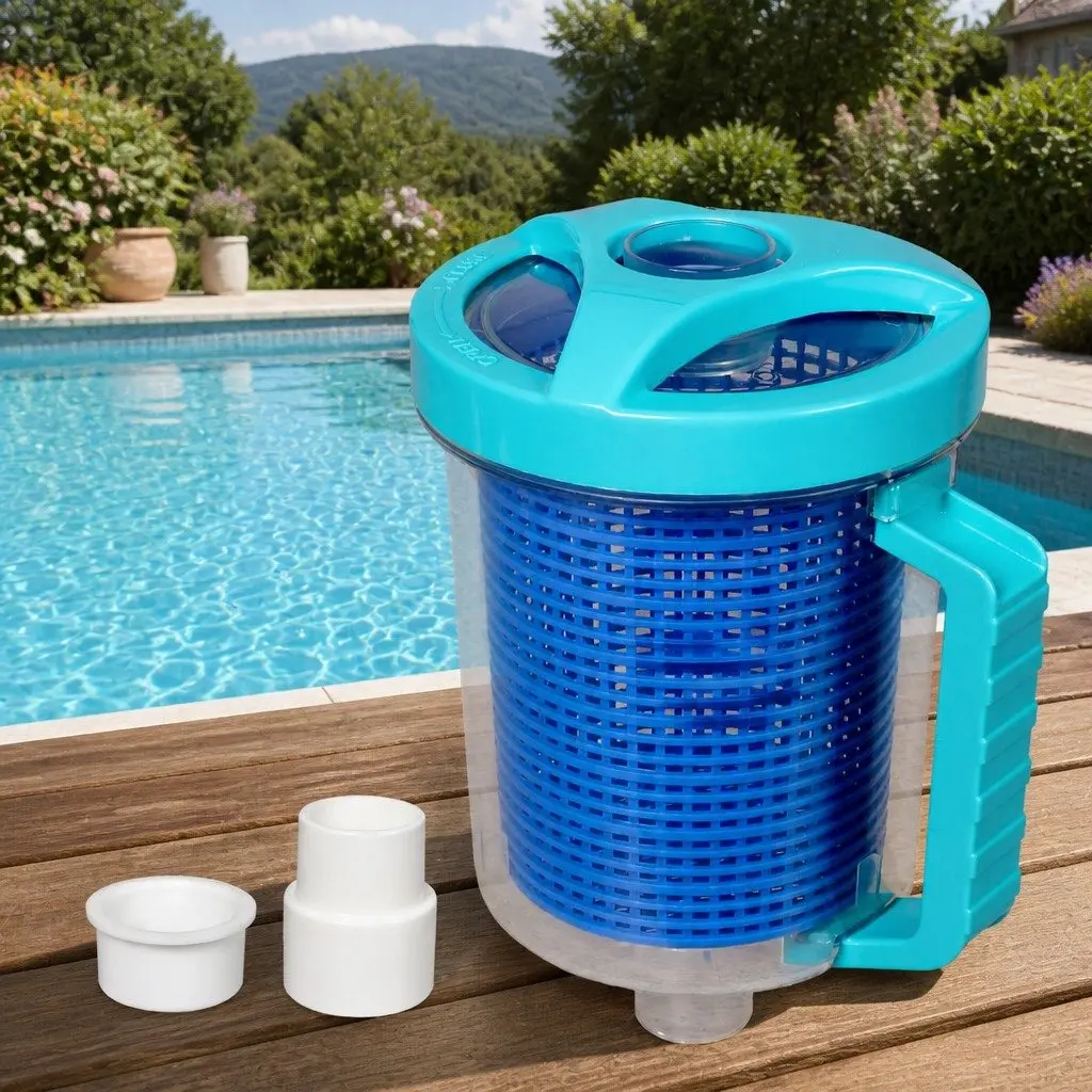 Pool Leaf Canister Suction Medium Clear Container Debris Catcher Filter System