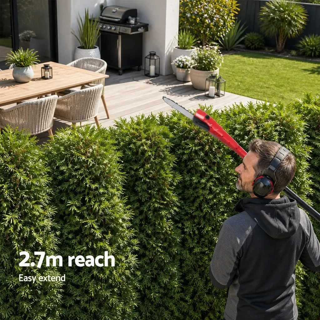 Cordless Pole Chainsaw and Trimmer with 8in Chain