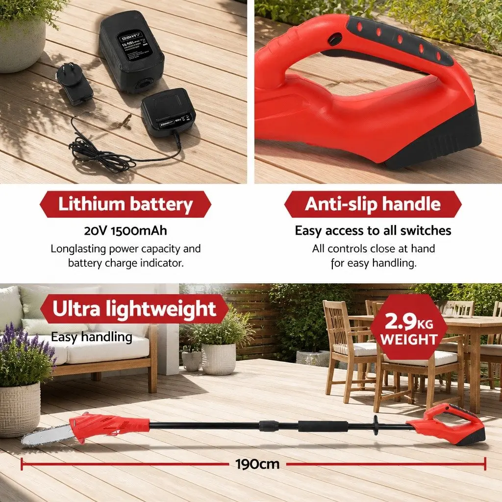 20V Cordless Pole Chainsaw with 8 Inch Blade