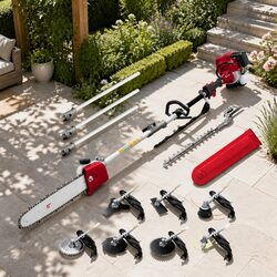 4 Stroke Pole Chainsaw Petrol Hedge Trimmer 9 in 1 Multi Tool Tree Pruner 12