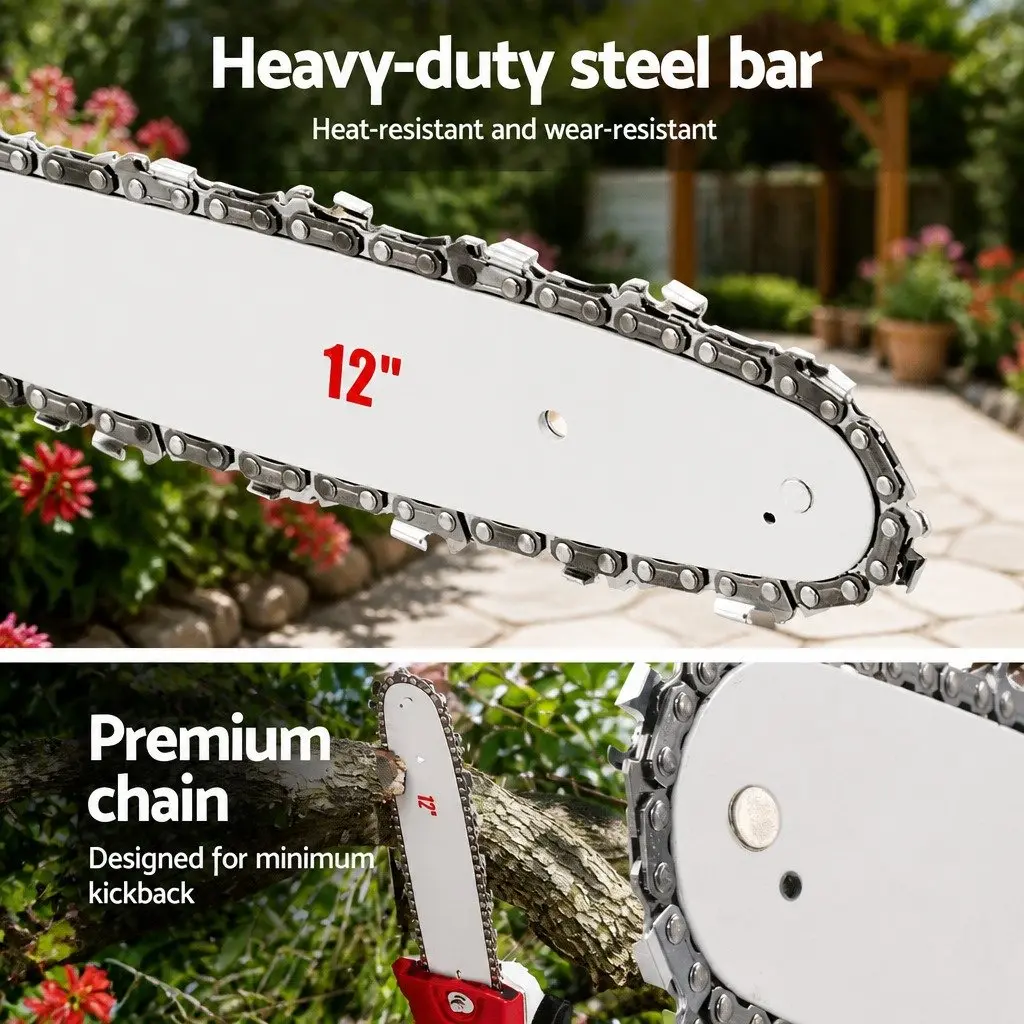 4 Stroke Petrol Pole Chainsaw 31cc 12 Inch Red 9 in 1 Multi Tool