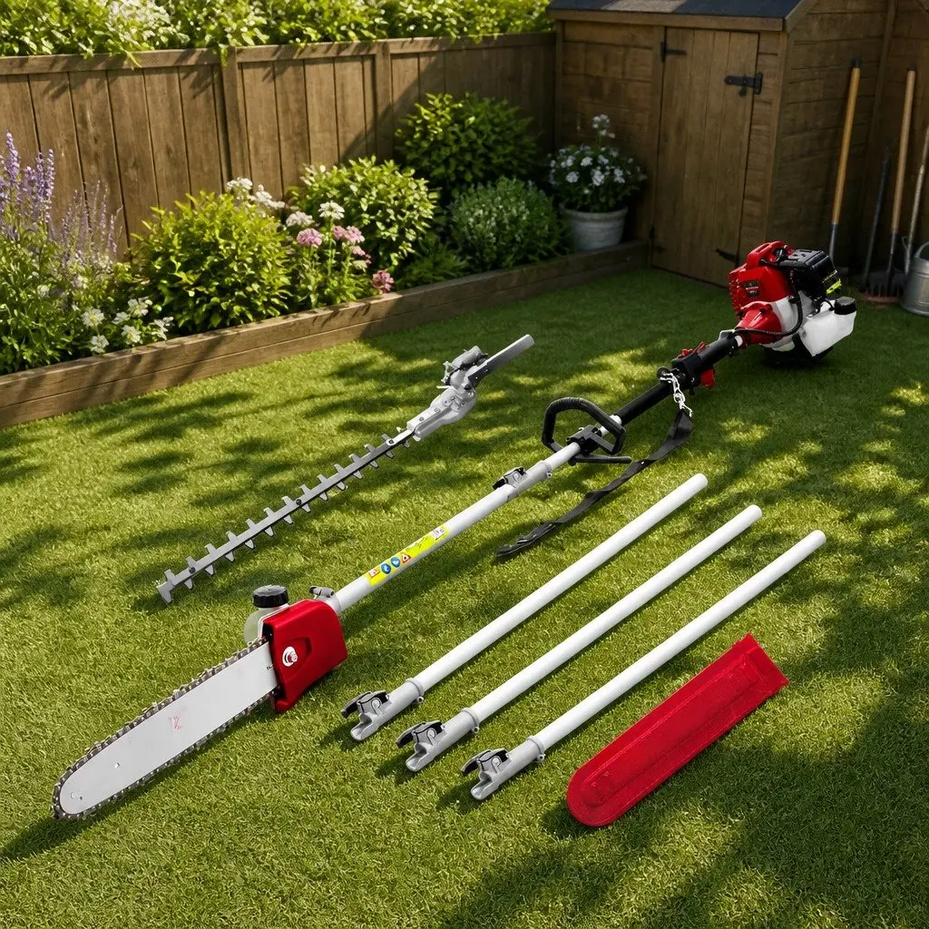 52cc 2-in-1 Petrol Pruner and Hedge Trimmer with Long Reach