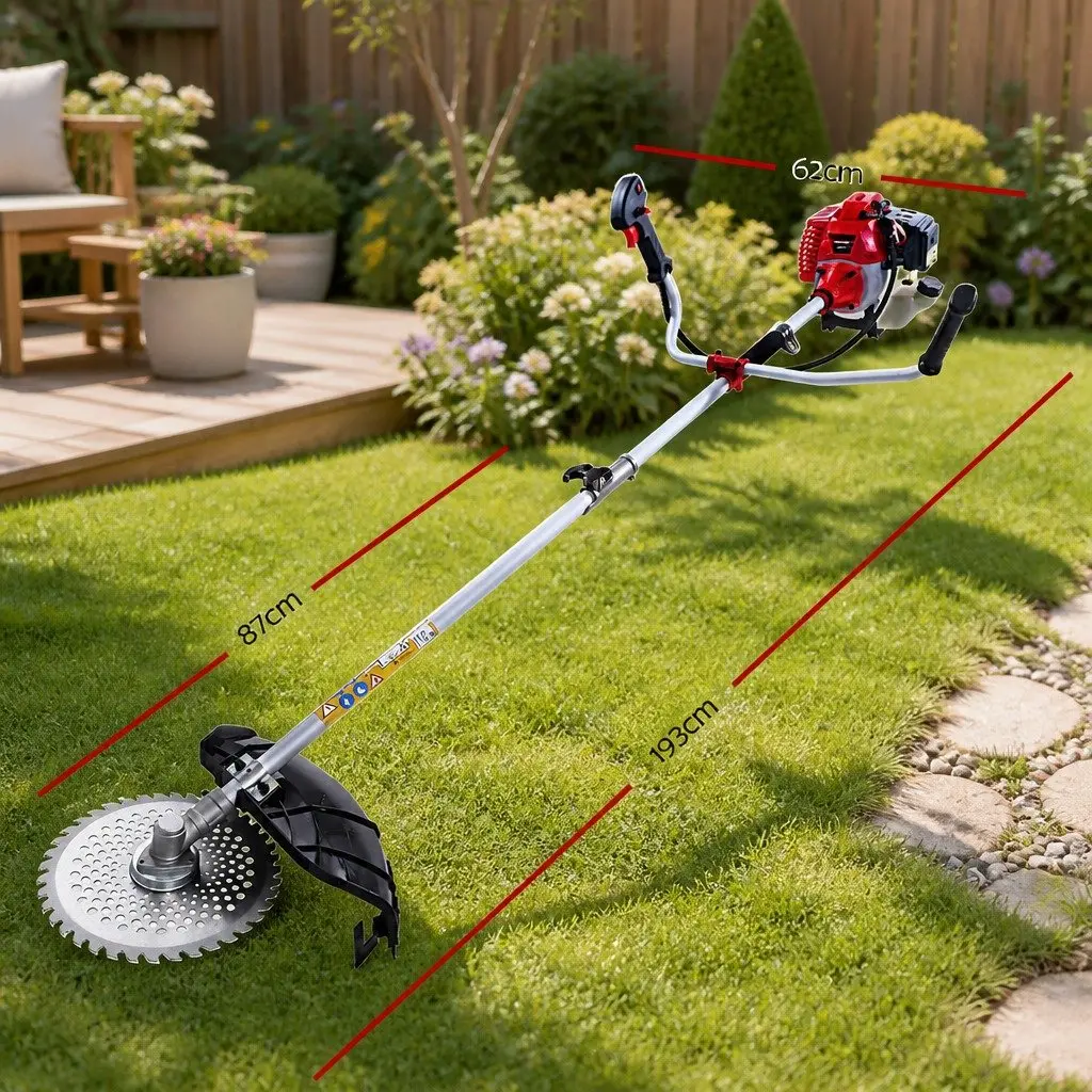 7 in 1 Multi Tool 52cc 2 Stroke Petrol Pole Chainsaw Hedge Trimmer Tree Pruner Red