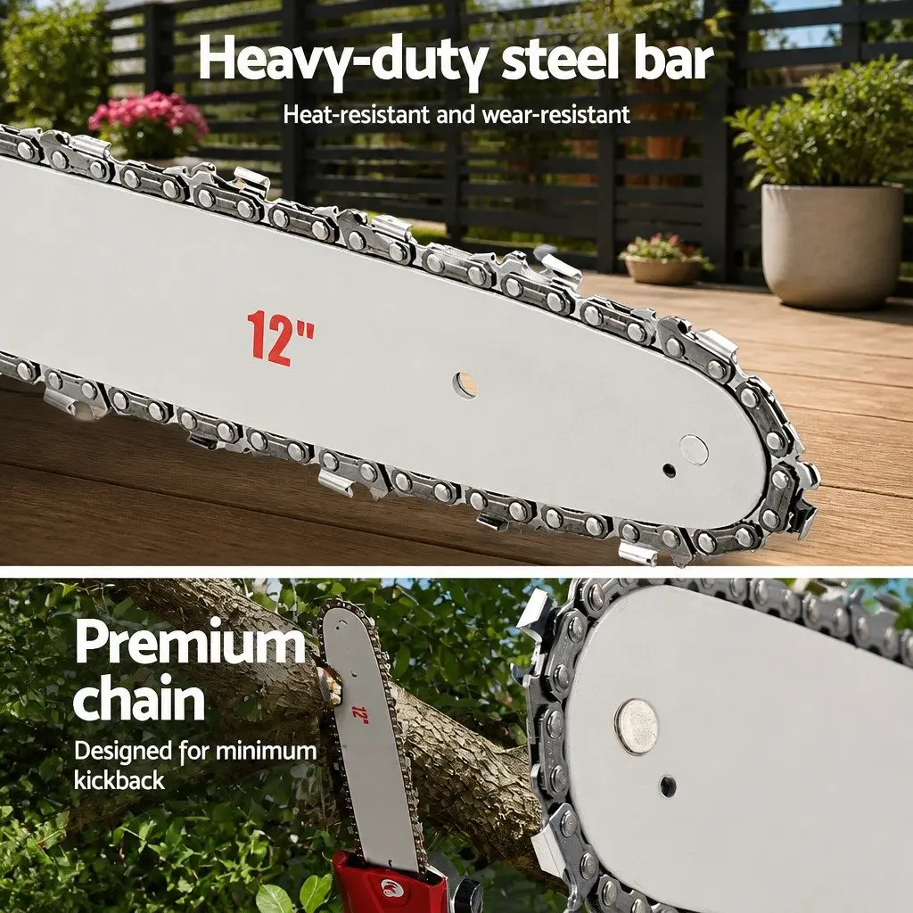 52cc 2-Stroke Petrol Pole Chainsaw with Multi-Tool Attachments