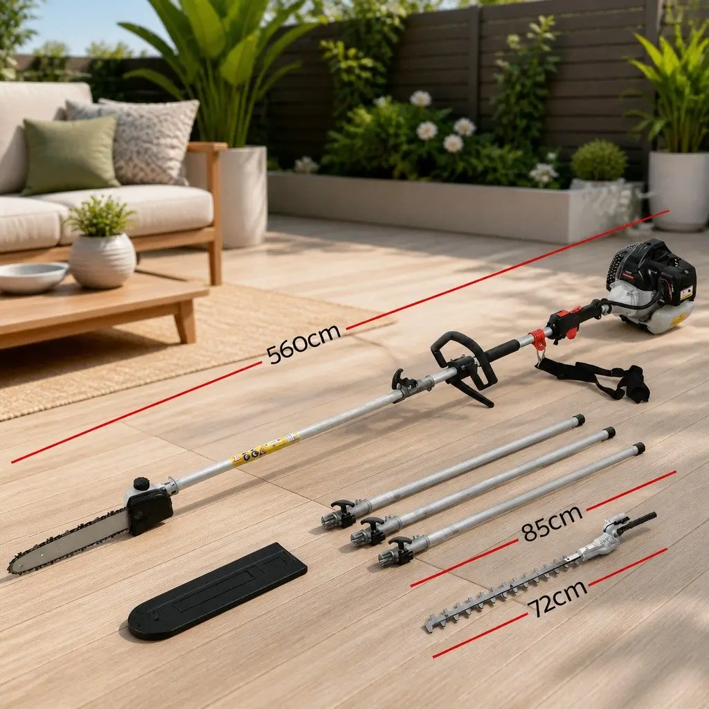 Extension Pole Chainsaw Hedge Trimmer for High Reach Tasks