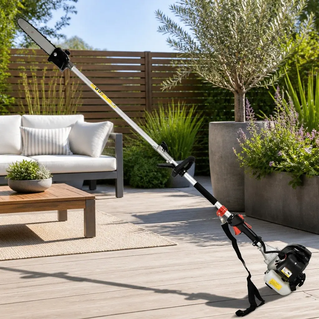 Extension Pole Chainsaw Hedge Trimmer for High Reach Tasks