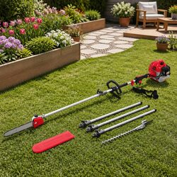 Premium 65CC Pole Chainsaw Hedge Trimmer 12in Bar